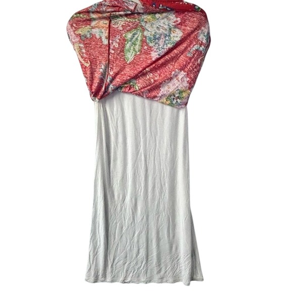 Lauren Ralph Lauren Women's Red Paisley Floral Linen Dress Cap Sleeve Size M - Picture 3 of 7